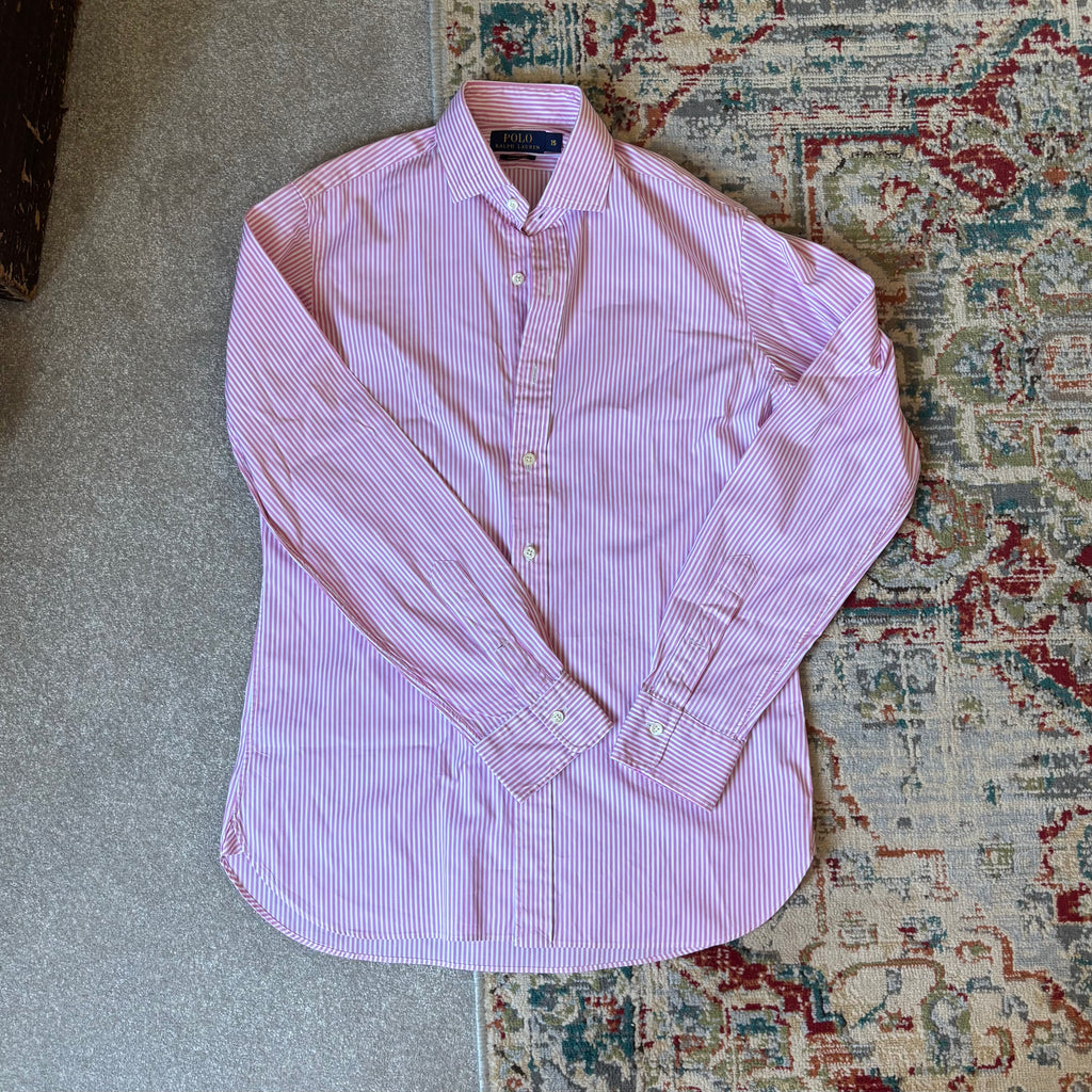 ralph lauren pink stripey shirt