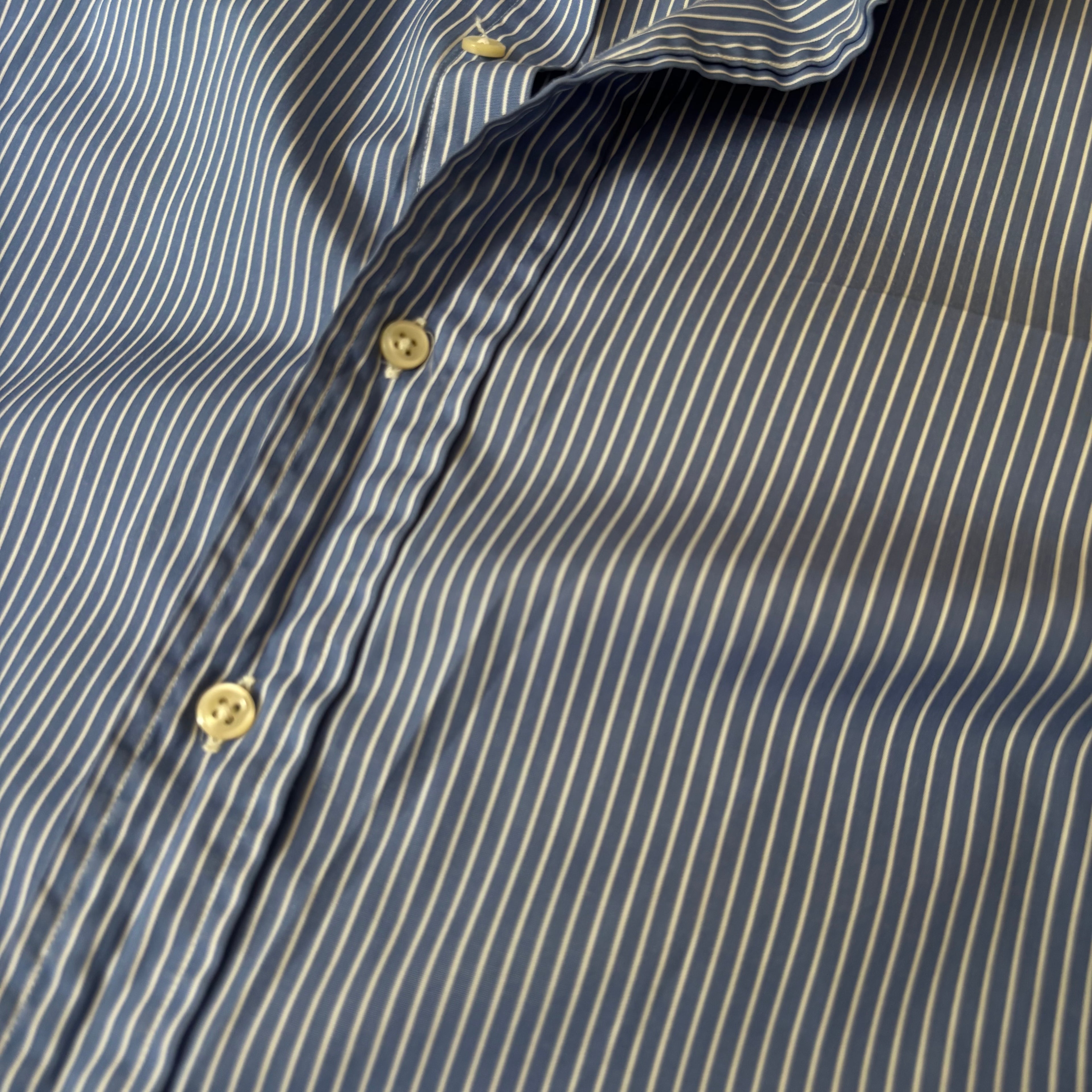 ralph lauren blue stripey “regent” shirt