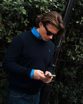 ralph lauren navy pima cotton jumper