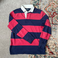 ralph lauren red and navy rugby shirt
