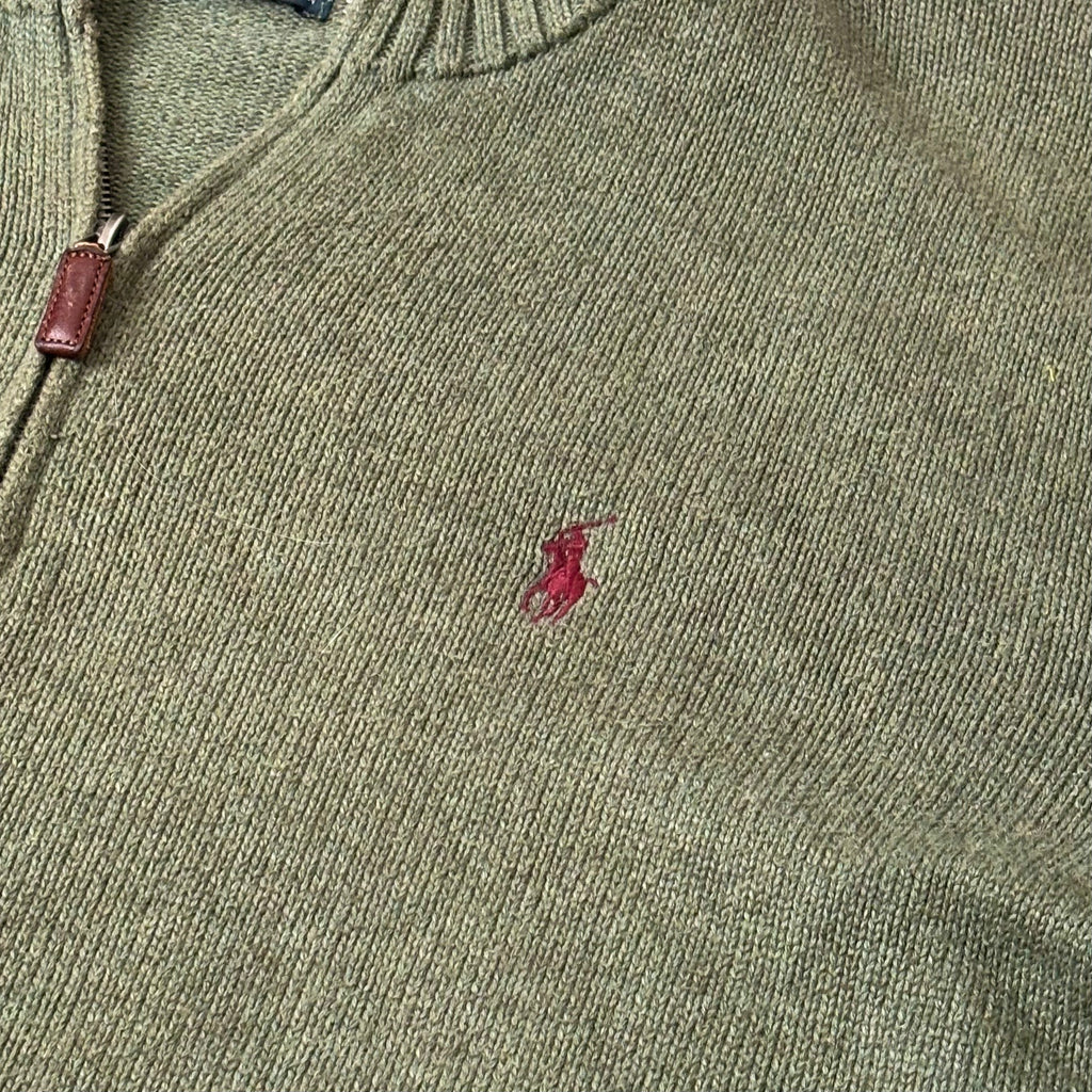 ralph lauren green quarter zip