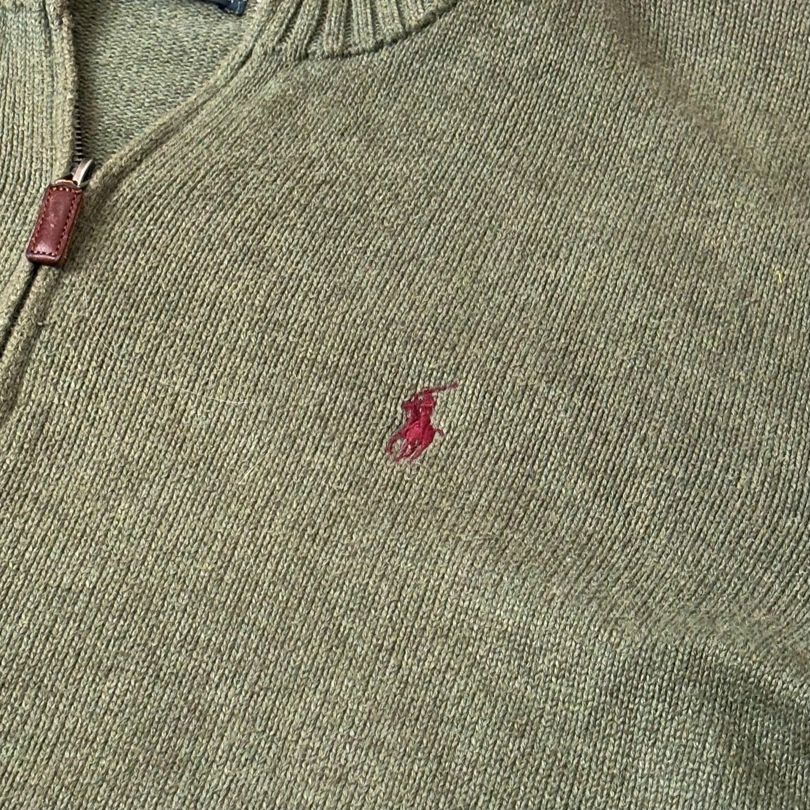 ralph lauren green quarter zip