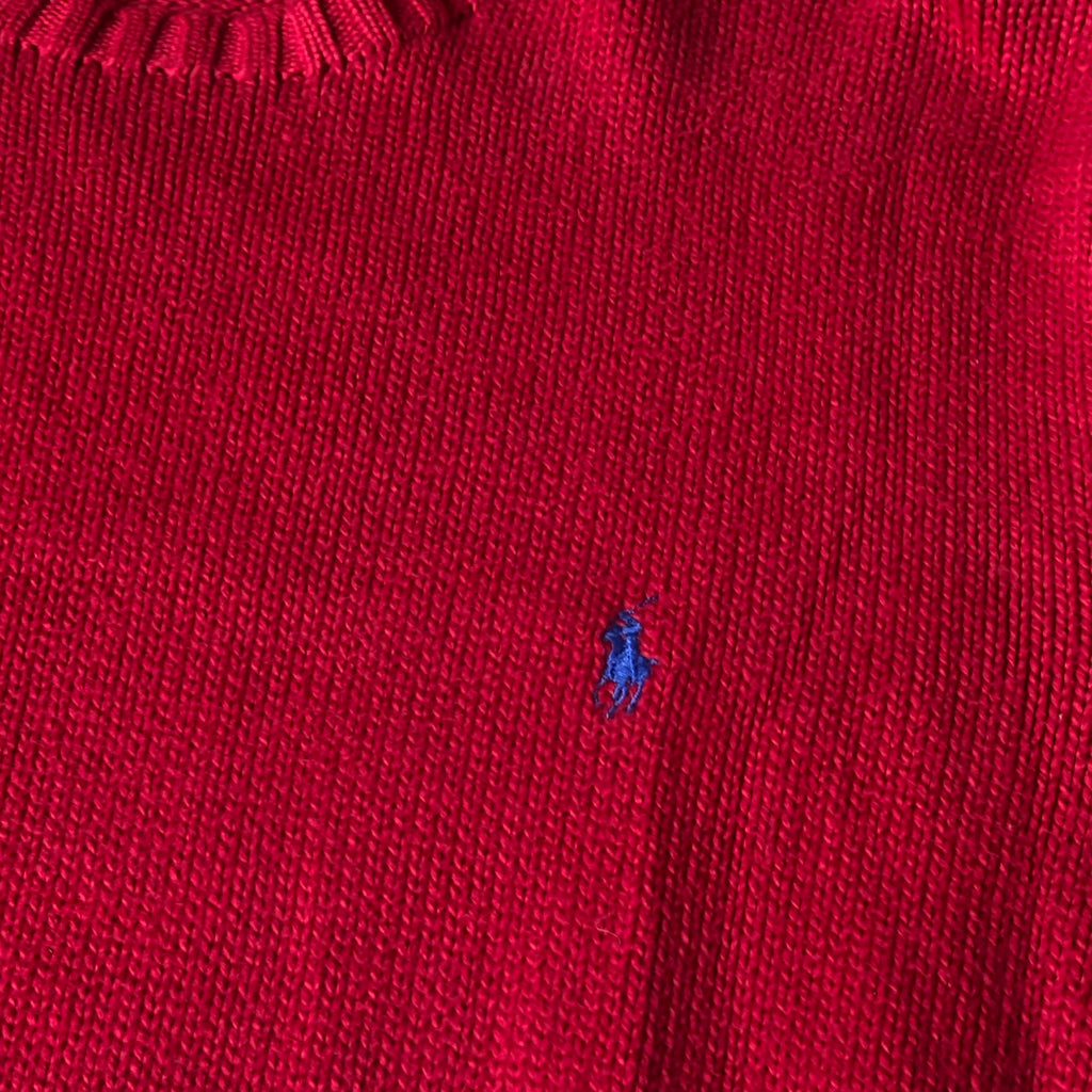 ralph lauren red knit jumper