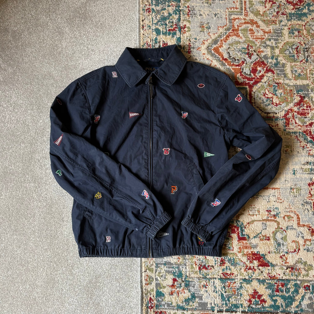 ralph lauren navy embroidered bayport jacket