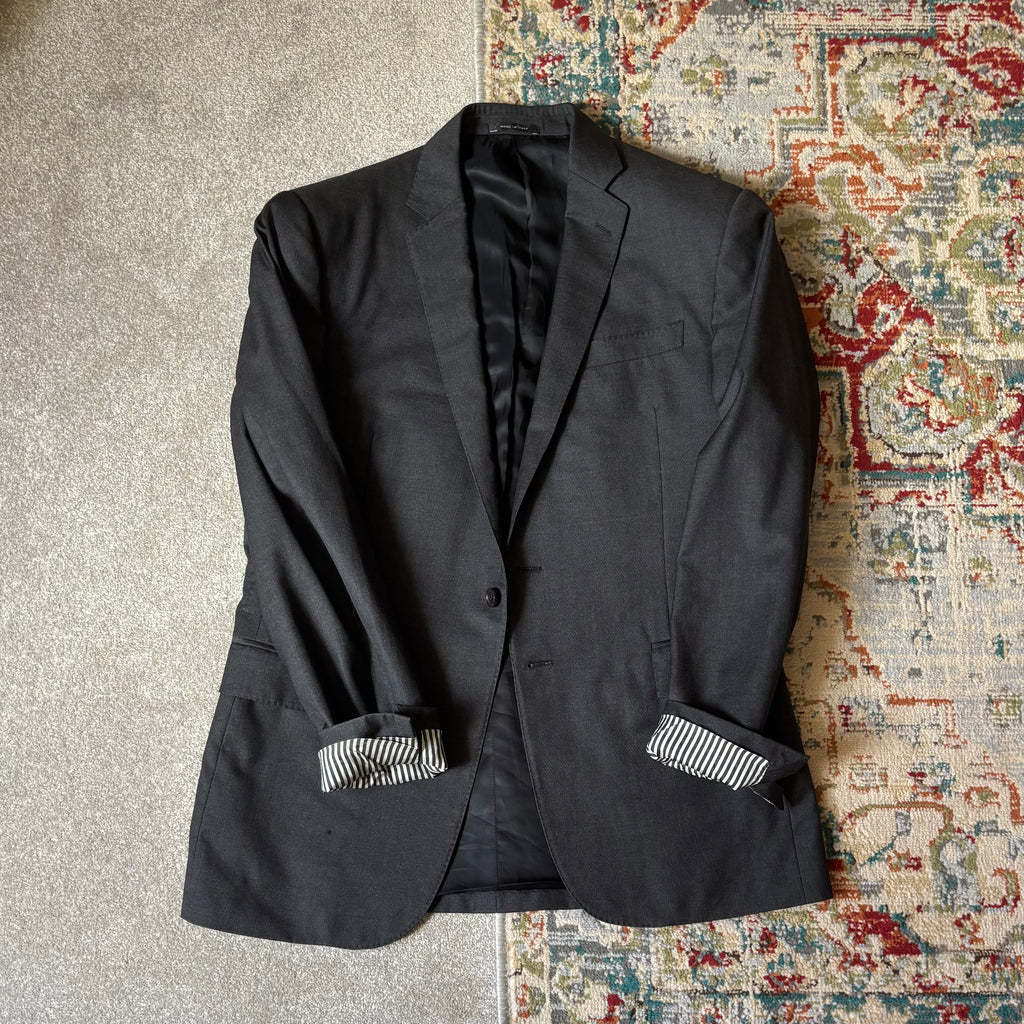 ralph lauren charcoal grey sports coat