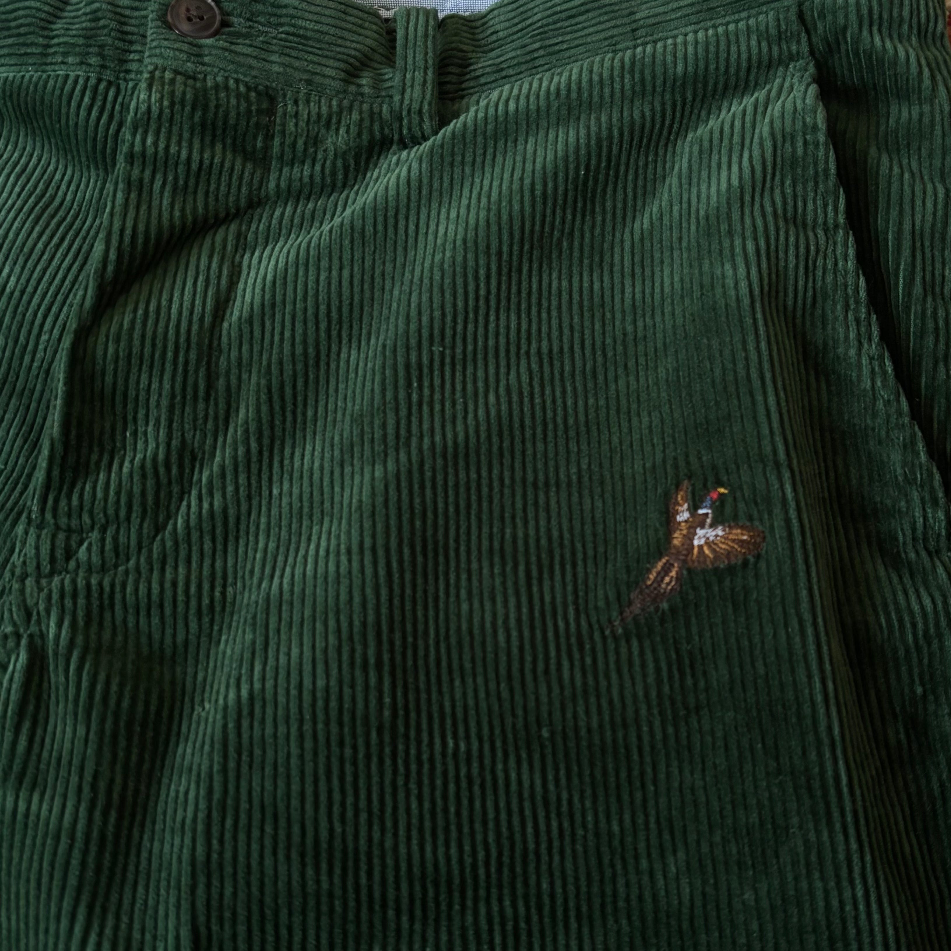 ralph lauren mallard duck green embroidered trousers