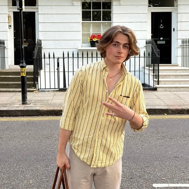 gant yellow stripey oxford