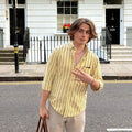 gant yellow stripey oxford