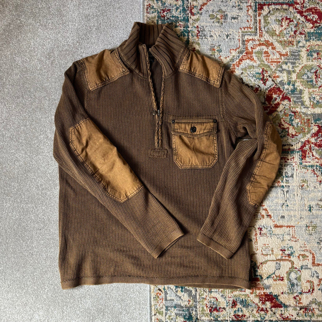 ralph lauren brown utility jumper
