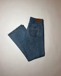 armani jeans blue light wash boot-cut jeans