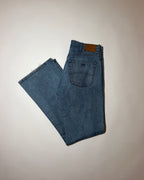 armani jeans blue light wash boot-cut jeans