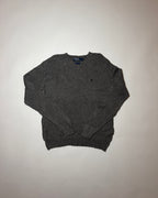 ralph lauren grey soft-v-neck knit jumper
