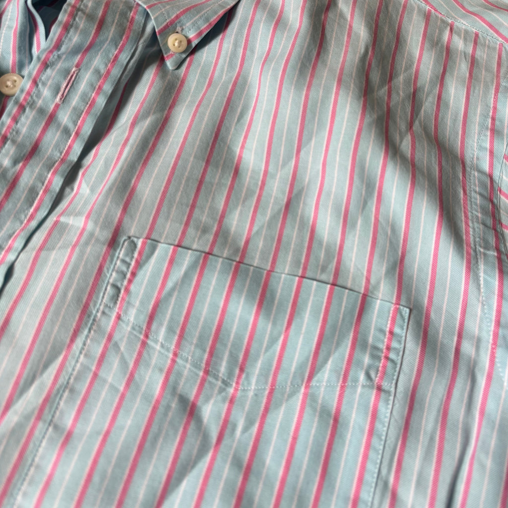 ralph lauren light blue and pink striped shirt
