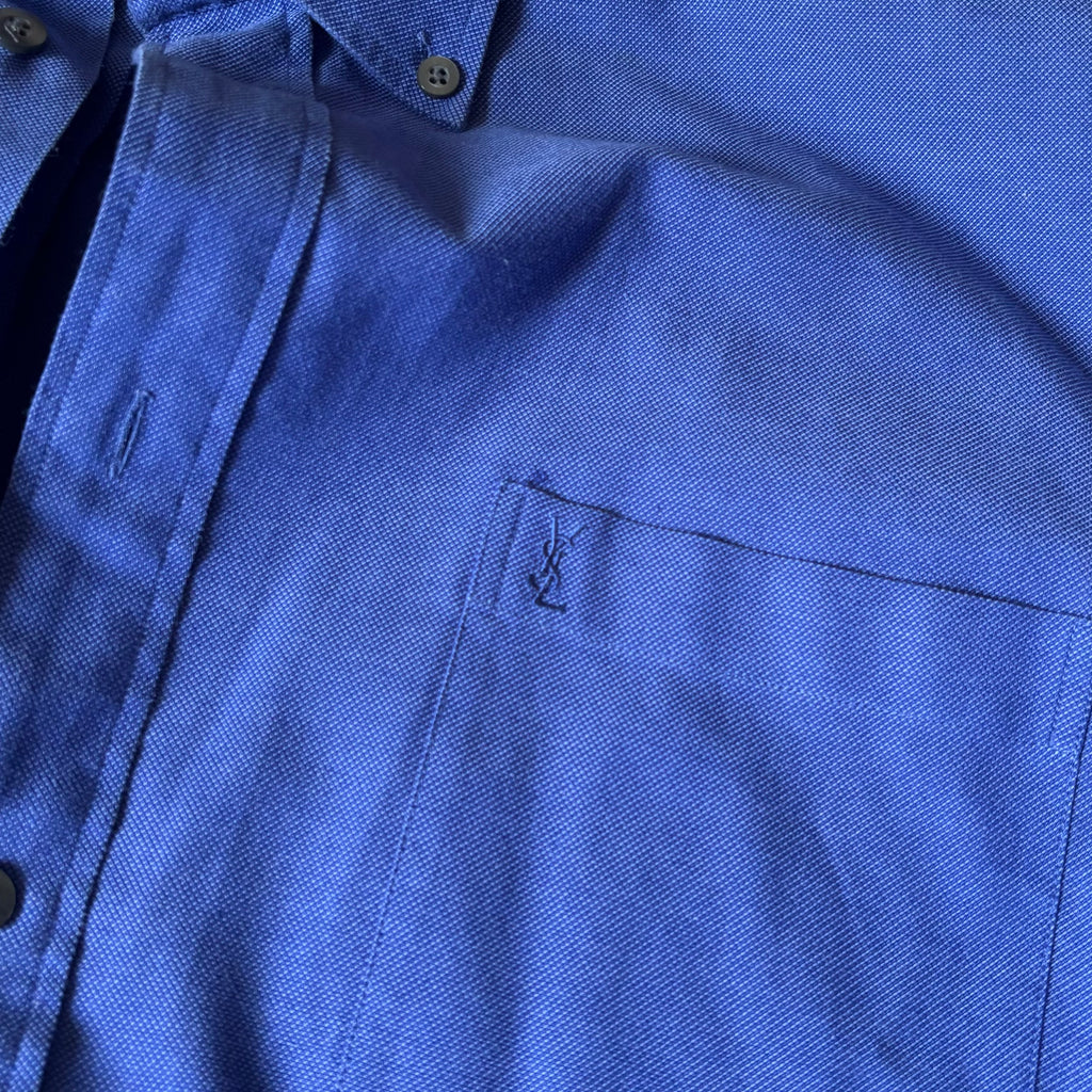 yves saint laurent blue oxford shirt