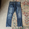 ralph lauren varick slim straight  “distressed” jeans