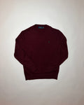 ralph lauren burgundy knit jumper
