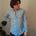 ralph rauren blue stripey oxford