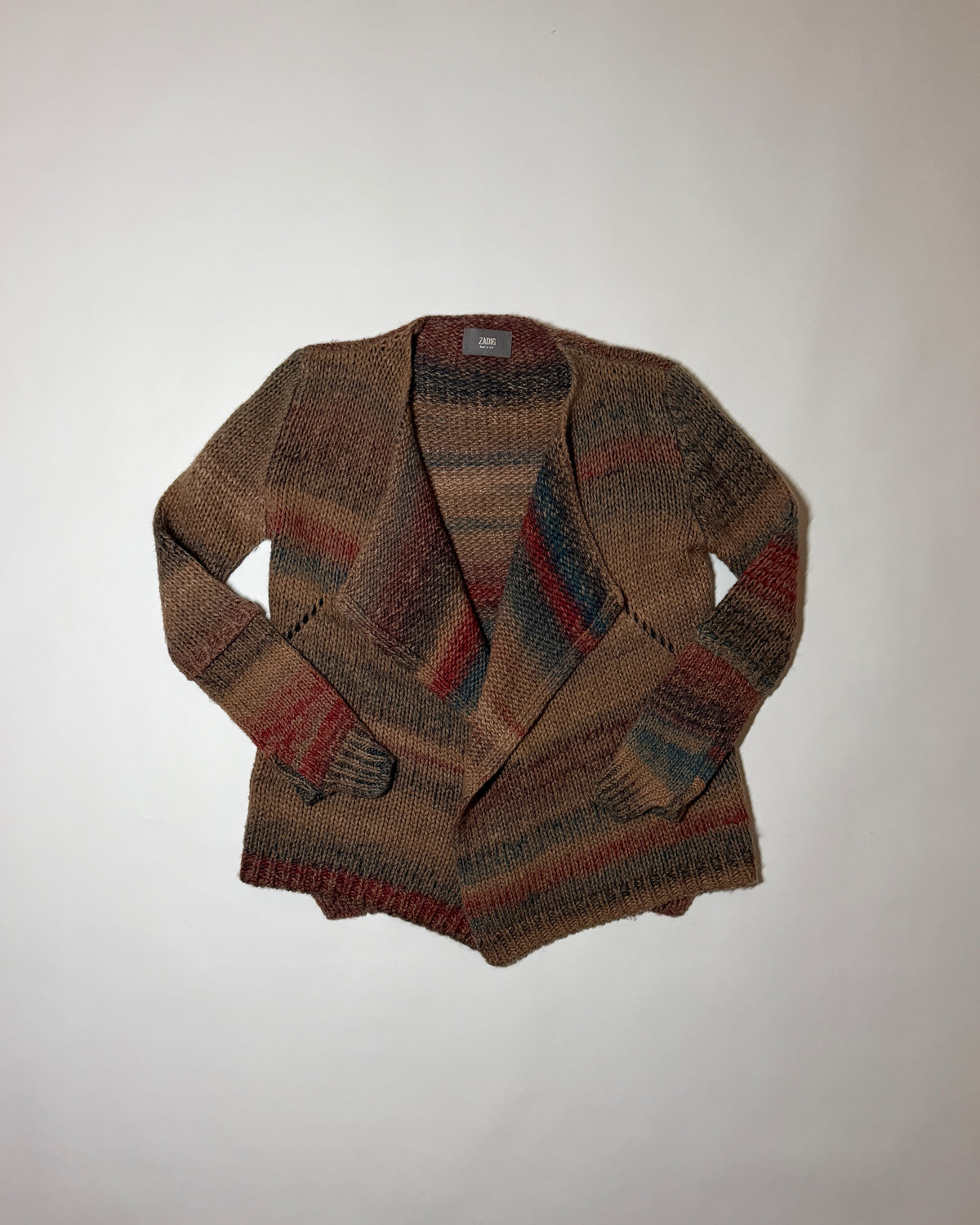 zadig & volatire wool brown cardigan