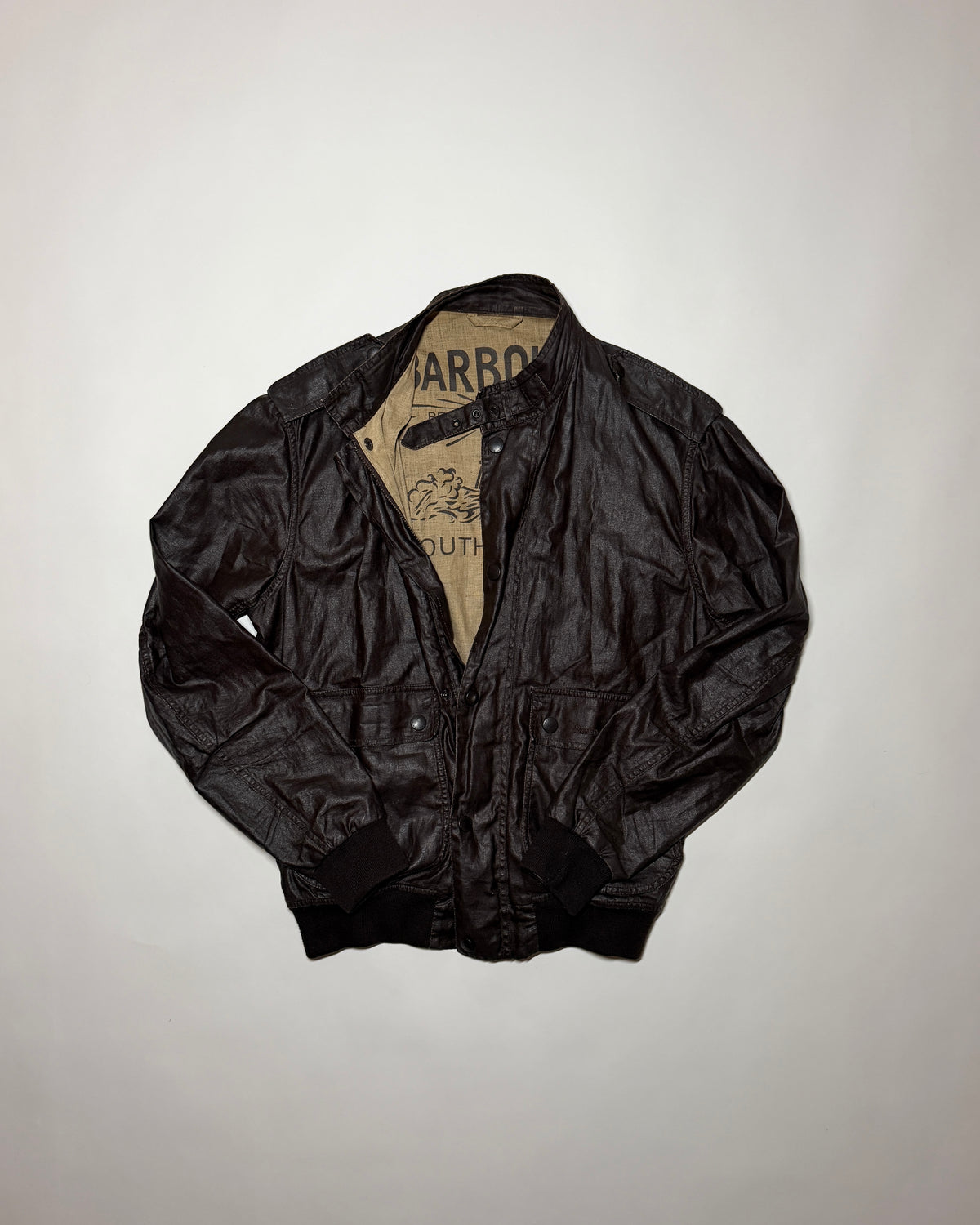 barbour brown beacon flyer jacket