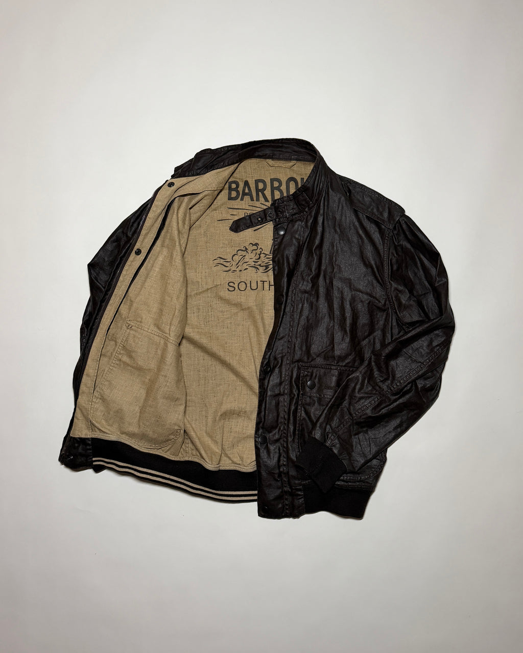 barbour brown beacon flyer jacket