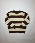 brandy melville cream and brown stripey knit jumper