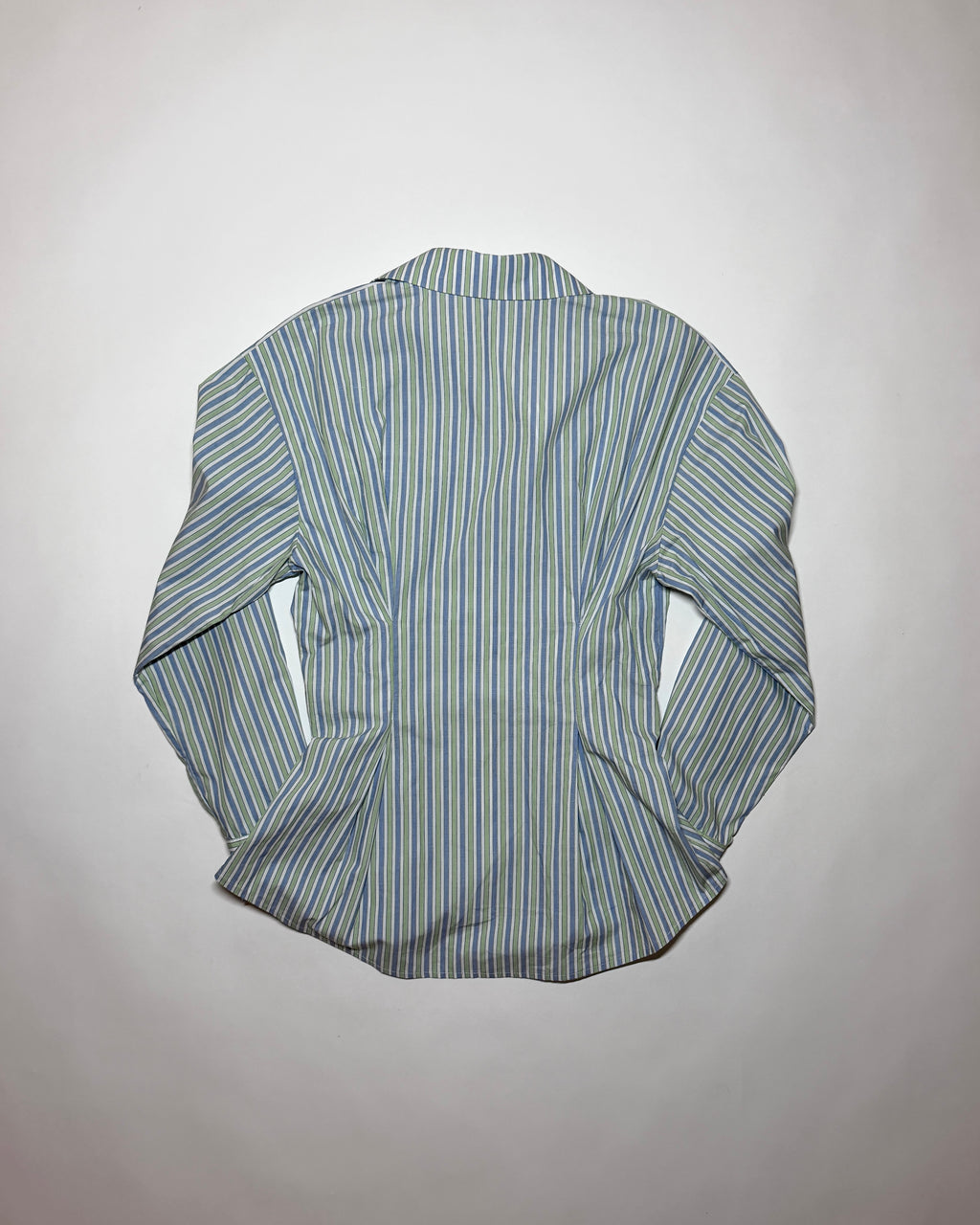 sister jane ghospell green and light blue button down shirt