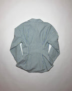 sister jane ghospell green and light blue button down shirt