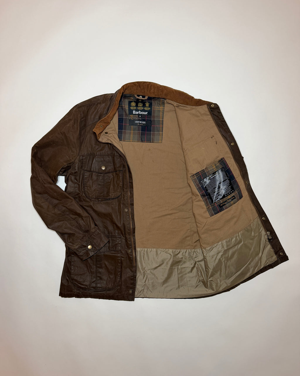 barbour brown 4 oz wax jacket