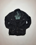 barbour black quilted international jacket "75th anniversary"