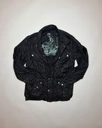 barbour black quilted international jacket "75th anniversary"