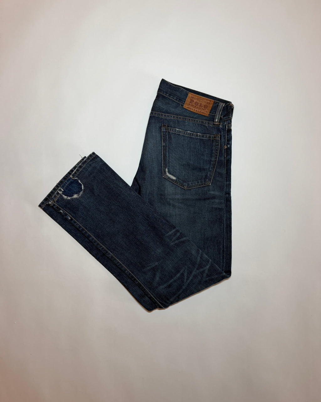ralph lauren distressed slim fit jeans