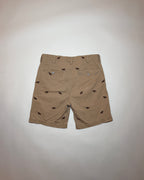 ralph lauren sand beagle embroidered shorts