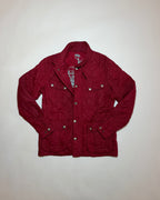 barbour red quilted international jacket "75th anniversary"