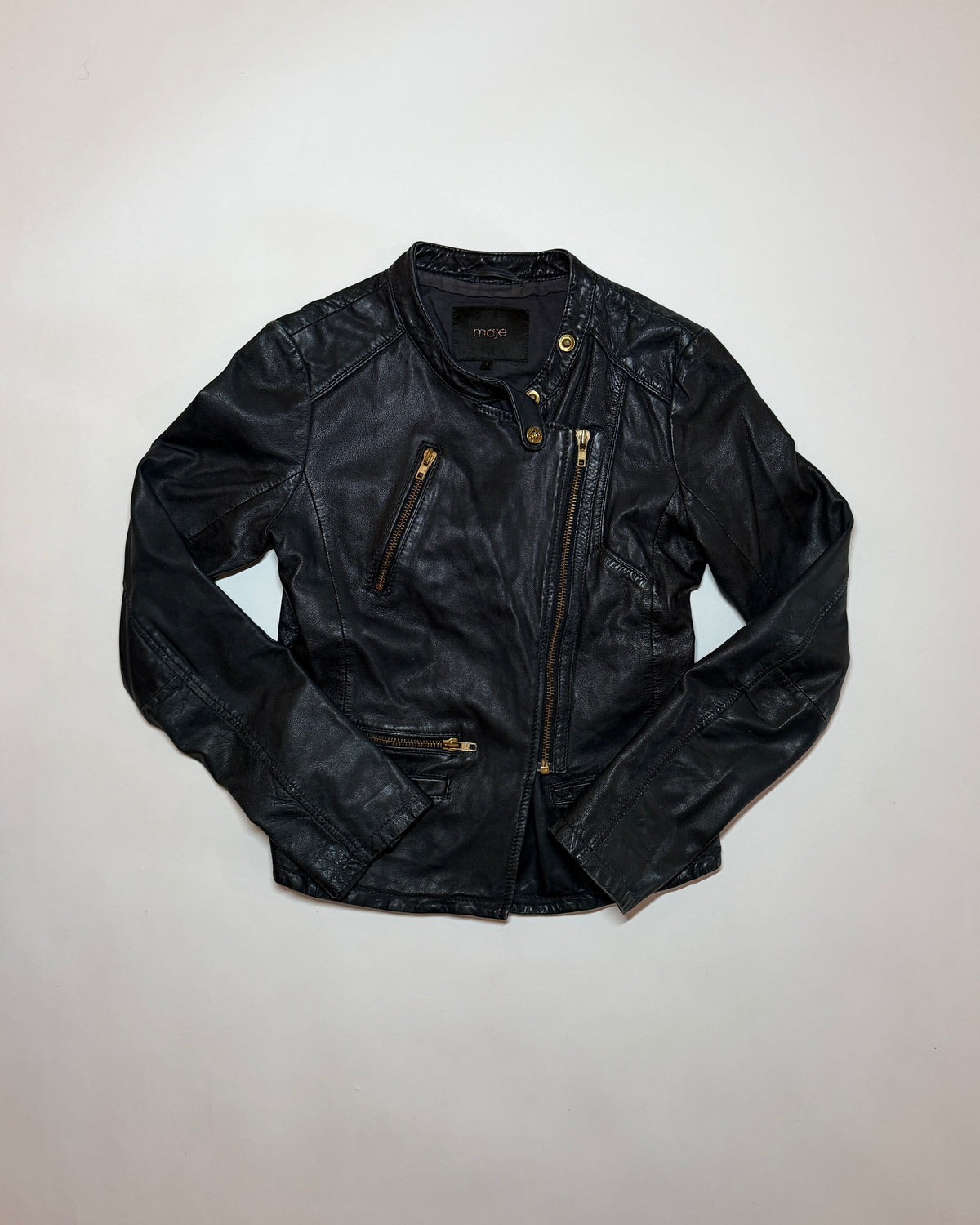 maje leather biker jacket