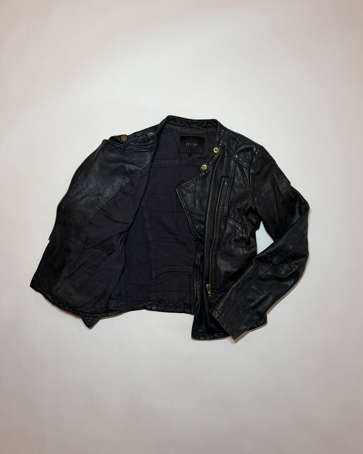 maje leather biker jacket